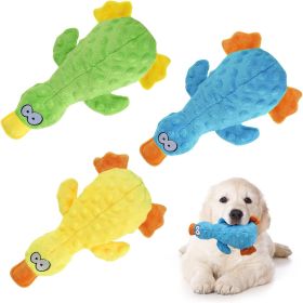 3Pcs Duck-Shaped Dog Plush Toy  Cute Interactive Puppy Toy or Aggressive Chewer For Small Medium Large Dogs