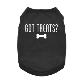 Got Treats Dog Shirt (Color: Black, size: X-Small)
