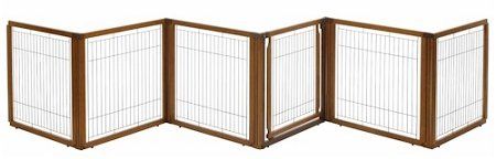 6 Panel Convertible Elite Pet Gate (Option: black)